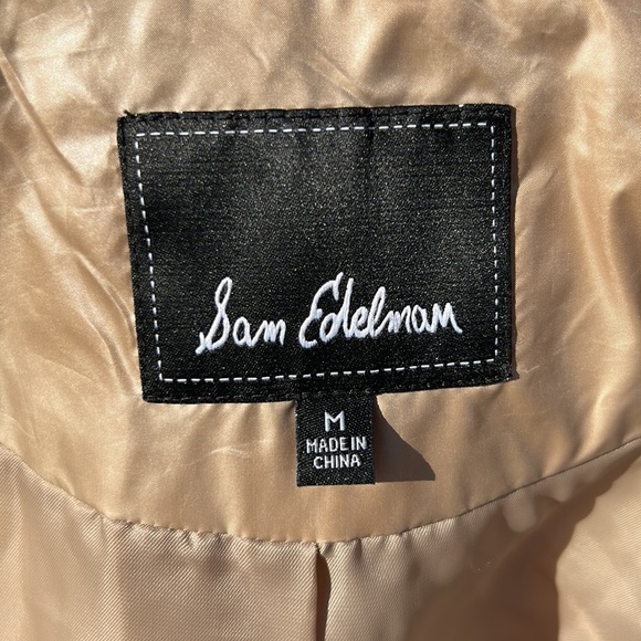 Sam Edelman puffer coat in beige/latte/champagne long high neck M - Picture 7 of 9